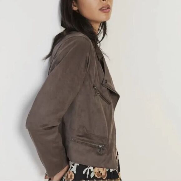 HUTCH FAUX SUEDE MOTO JACKET - Picture 2 of 6